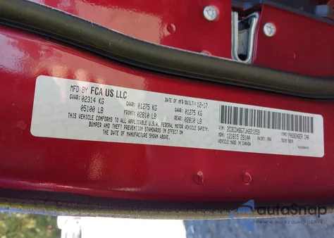 2018 Dodge Charger Sxt Rwd из США, поврежденный, VIN 2C3CDXBG7JH221259